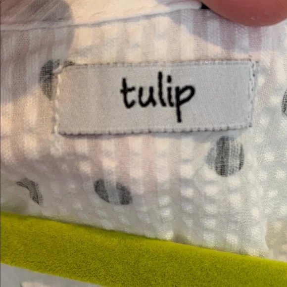 Tulip Sundress White with Black Polka Dots Large - Picture 2 of 6